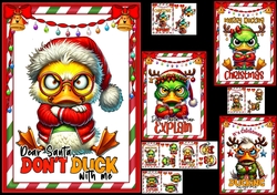A5 Ducking Christmas wishes choice of four mini kit