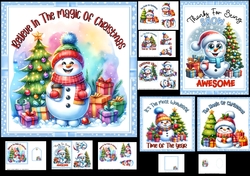 Snowman Christmas wishes 6x6 & A5 mini kit