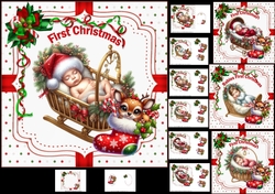 7x7 Babies first Christmas choice of four mini kit