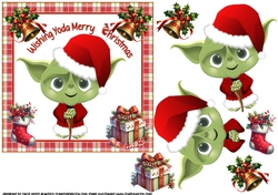 6x6 Yoda Christmas wishes