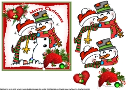 6x6 Snowman couple