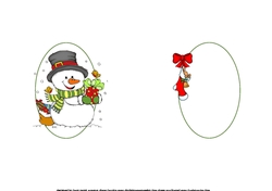6x6 Snowman Christmas wishes insert