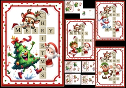 A5 Christmas scrabble choice of four mini kit