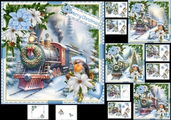 7x7 Christmas train choice of four mini kit