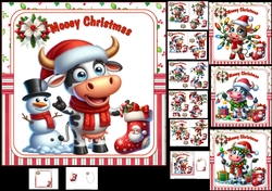 7x7 Mooey Christmas wishes choice of four mini kit