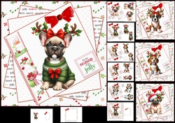 7x7 Reindeer dogs choice of four mini kit