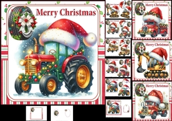 7x7 Christmas Trucks choice of four mini kit
