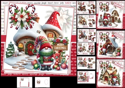 7x7 Gnome for Christmas wishes choice of four mini kti
