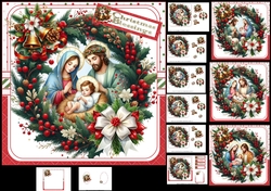 7x7 Blessed nativity choice of four mini kit