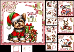 7x7 Dog-gone merry Christmas choice of four mini kit