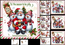 7x7 Singing Santa choice of four mini kit