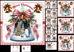7x7 The Christmas bell choice of four mini kit