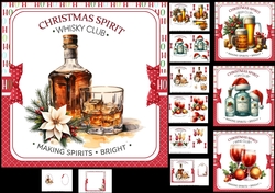 7x7 Christmas making spirits bright choice of four mini kit