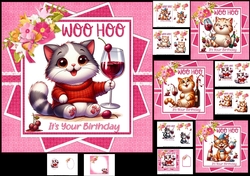 7x7 Woo Hoo its your birthday choice of four mini kit