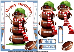 A5 Rugby/football birthday