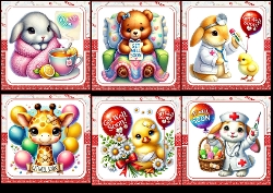 6x6 get well soon 2 choice of six mini kit