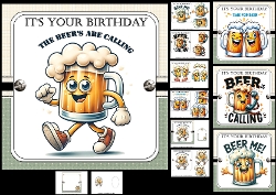 7x7 Birthday beers are calling choice of four mini kit
