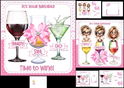 7x7 Birthday wine choice of two mini kit