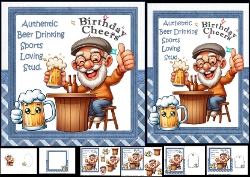 Beer drinking stud 7x7 & A5 mini kit