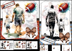 Rugby dad choice of 7x7 or A5 mini kit