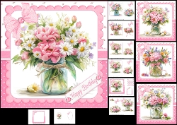 7x7 Just a jar of flowers choice of four mini kit