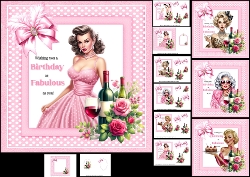 7x7 Sending Fabulous birthday choice of four mini kit
