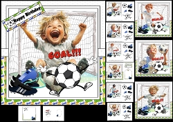 7x7 The boy love his soccer choice of four mini kit