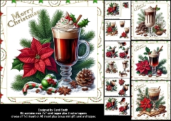 Image of cup631030_1209 - 7x7 Irish coffee Christmas choice of four mini kit