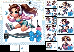 Image of cup1382563_1209 - 7x7 Lets go to the gym choice of four mini kit