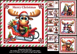 7x7 The Christmas reindeer choice of four mini kit