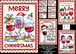5x7 Merry Cheersmas choice of four mini kit