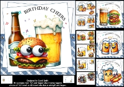 7x7 Birthday beers and cheers choice of four mini kit