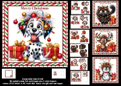 7x7 Quirky Christmas wishes from the animals choice of four mini kit