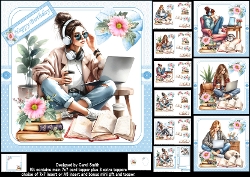 7x7 Study time birthday/congratulations choice of four mini kit