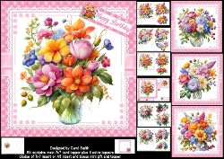 Image of cup1392195_1209 - 7x7 Beautiful flowers choice of four mini kit