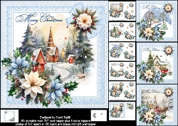 Image of cup613777_1209 - 7x7 Just a Christmas scene choice of four mini kit