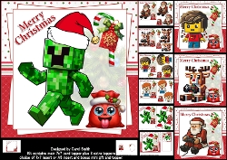 7x7 Minecraft & Lego Christmas wishes choice of four mini kit