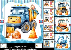 7x7 Construction birthday boy choice of four mini kit 1