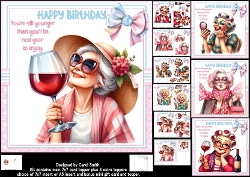 7x7 Special birthday wishes choice of four mini kit