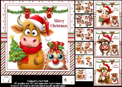 7x7 Mooey Christmas wishes 2 choice of four mini kit