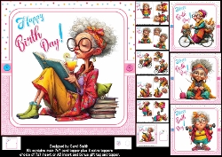 7x7 Grandma and her favorite things to do choice of four mini kit