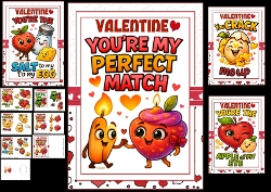 A5 My funny Valentine choice of four mini kit