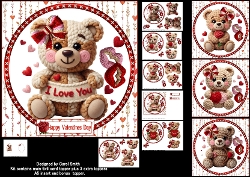 6x6 Knitted with love Valentine choice of four mini kit