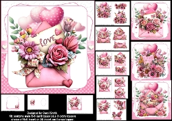 6x6 love letters choice of four mini kit