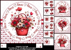 7x7 Flowers for my love choice of four mini kit