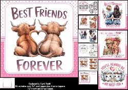 7x7 Best friends forever choice of four mini kit