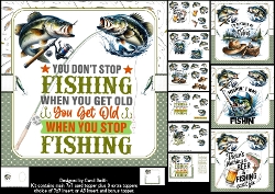7x7 Time to go fishing choice of four mini kit