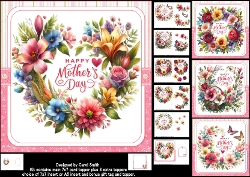 7x7 Mothers day floral wreath choice of four mini kit