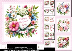 7x7 Mothers day wishes choice of four mini kit