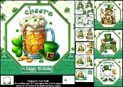 7x7 Lucky St Patricks day birthday/St Patricks choice of four mini kit